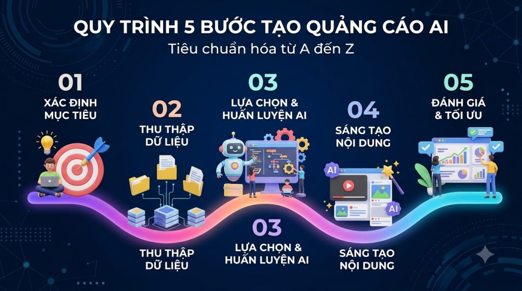Quy trình tạo quảng cáo bằng AI tự động từ hình ảnh đến video bán hàng 2027